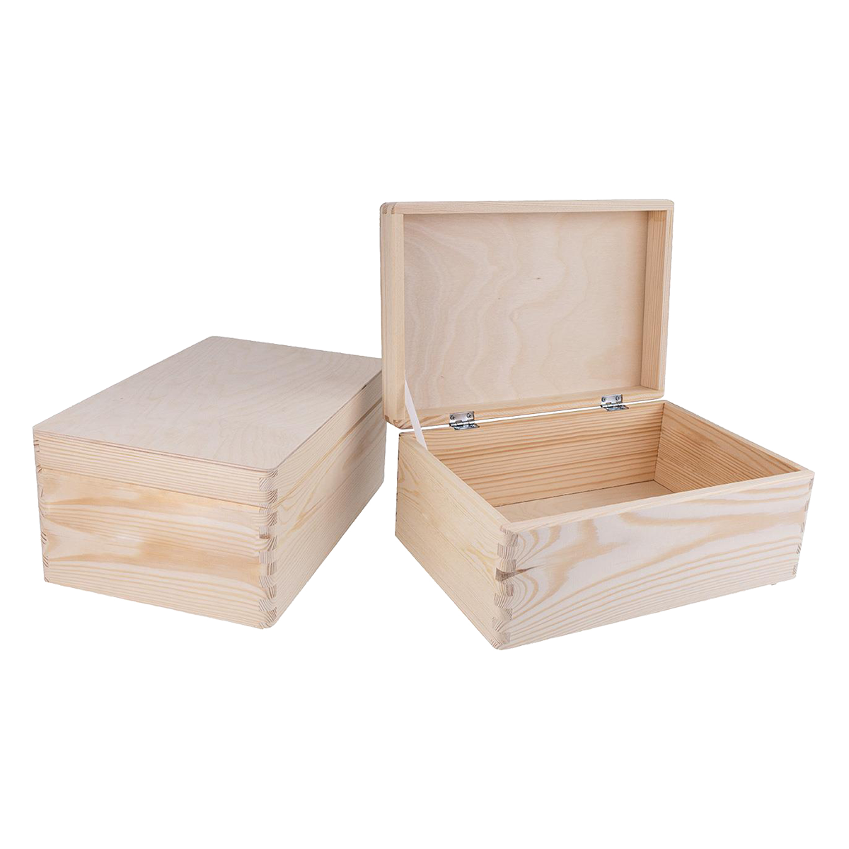Kiste mit Klappdeckel aus Fichte - 30 x 20 x 14 cm 